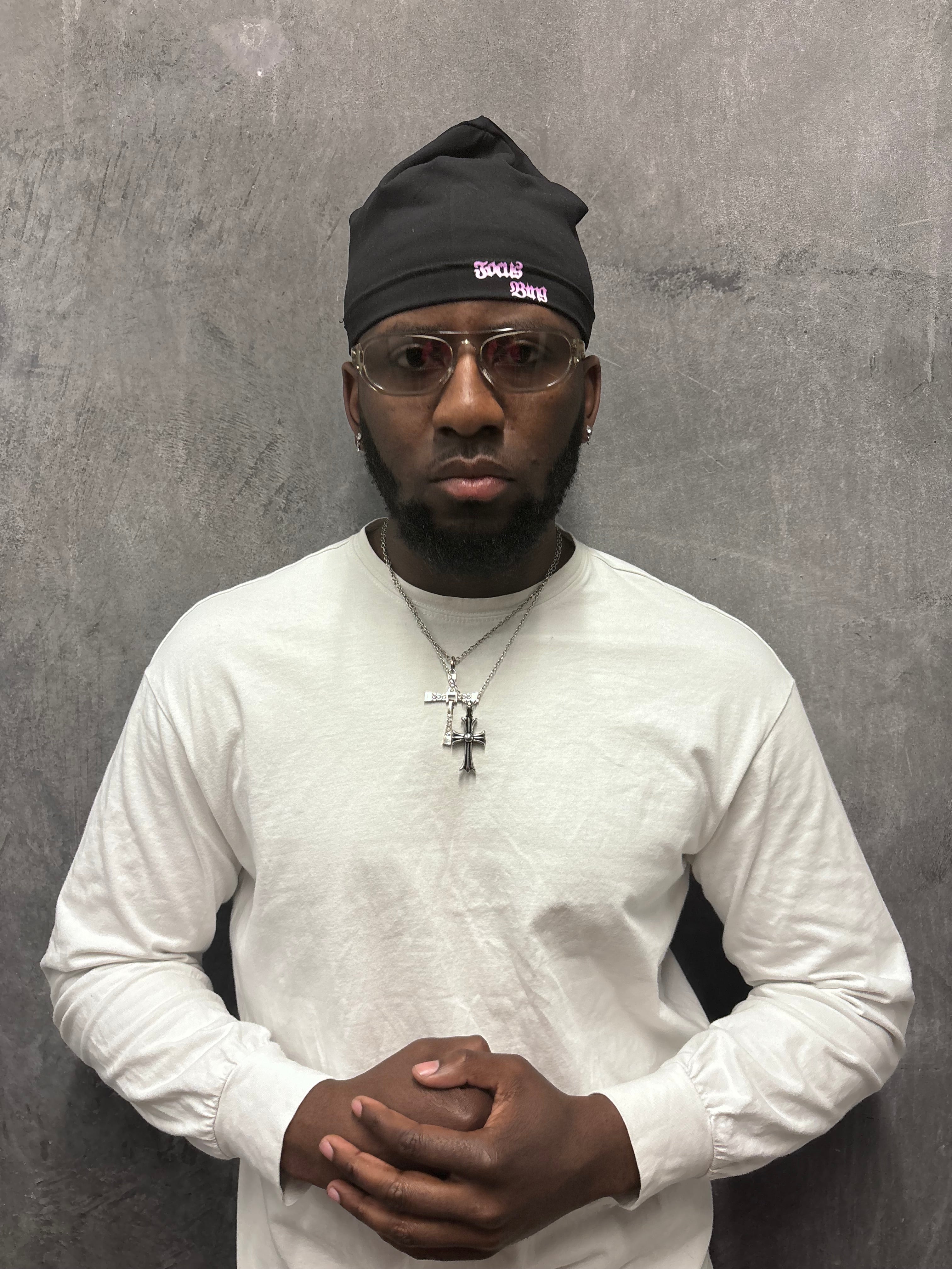 “Frontline” Beanie (Purple & Black)