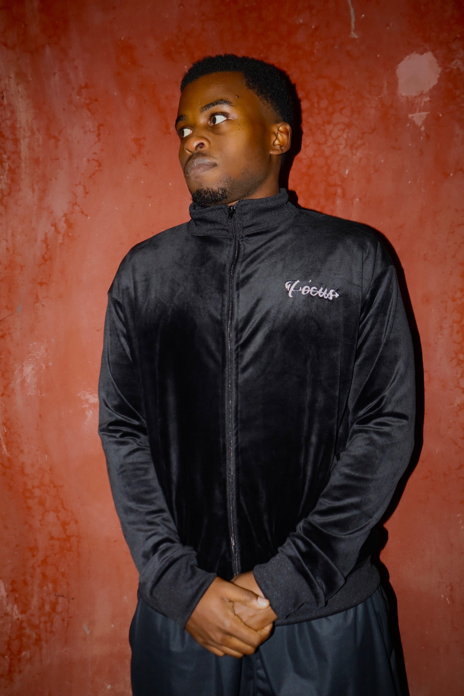 Velour track top