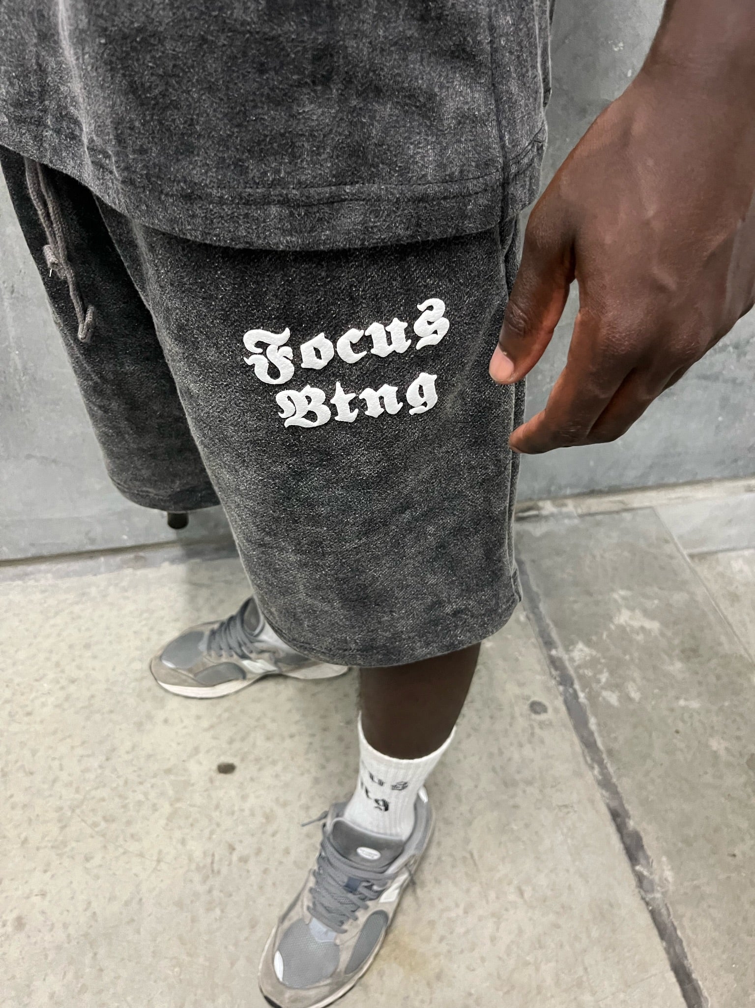 Washed shorts (Grey)