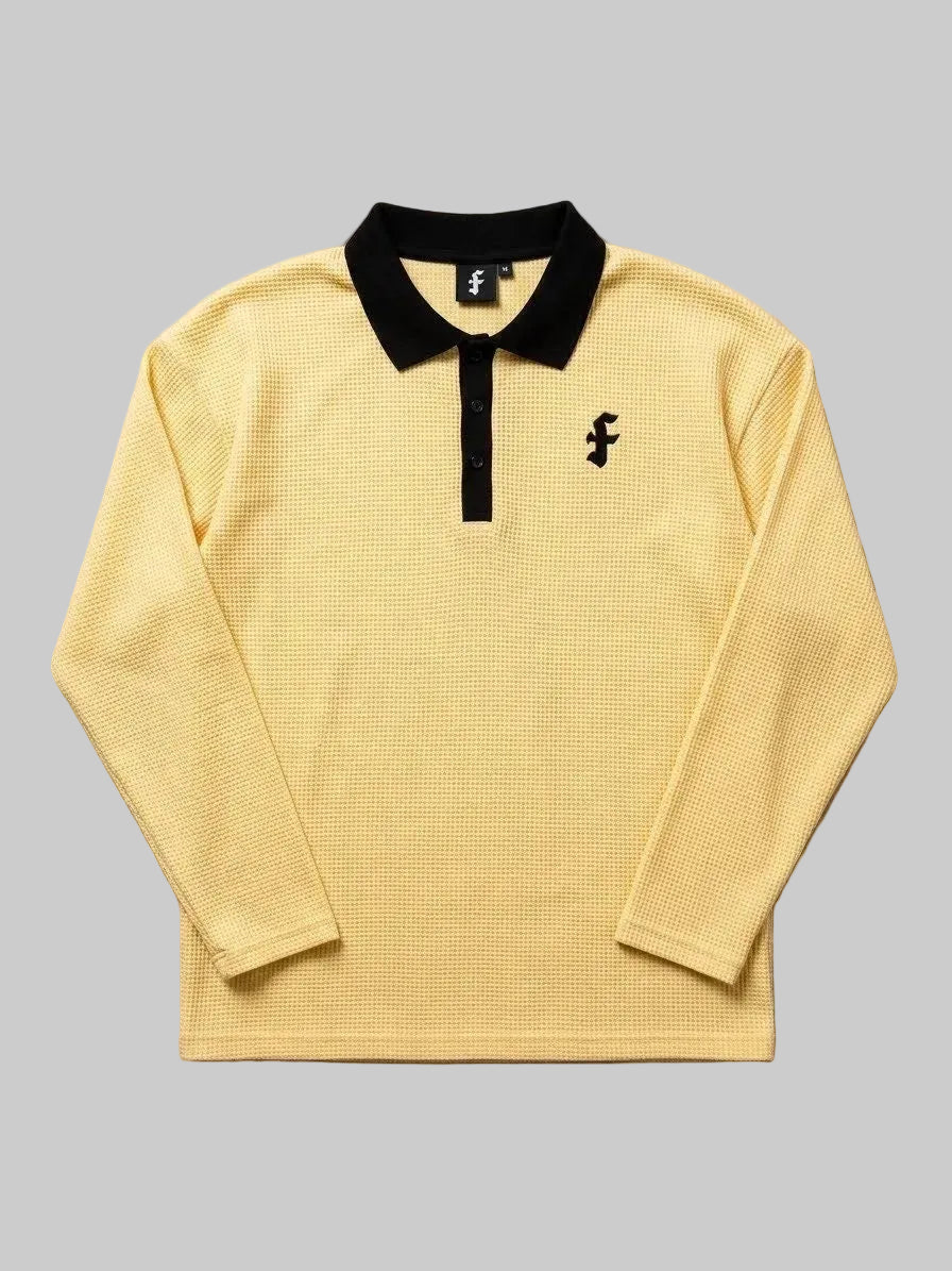WAFFLE POLO - BUTTER YELLOW